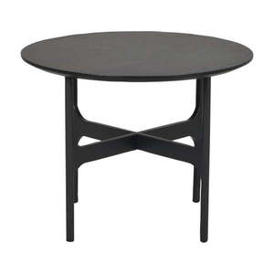 Čierny okrúhly konferenčný stolík s doskou v dekore jaseňového dreva 55x55 cm Colton - Rowico vyobraziť