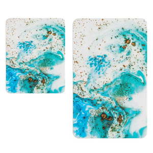 Bielo-modré kúpeľňové predložky v súprave 2 ks - Oyo Concept vyobraziť