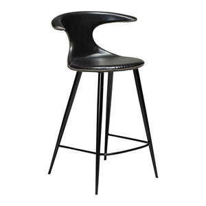 Čierna barová stolička z imitácie kože DAN–FORM Denmark Flair, výška 90 cm vyobraziť