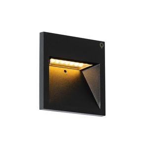 Moderné nástenné svietidlo čierne vrátane LED - Gem 2 vyobraziť