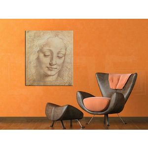 Obraz na plátne HLAVA ŽENY 3 – Leonardo Da Vinci (reprodukcia 70x60 cm) vyobraziť