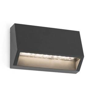 FARO BARCELONA Hranaté vonkajšie LED svietidlo Must, šírka 9, 6 cm vyobraziť
