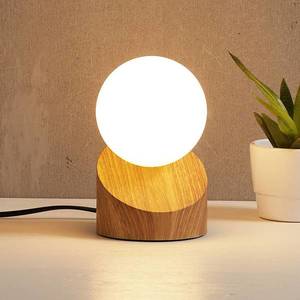 NOWA GmbH Stolná LED lampa Alisa podstavec drevený vzhľad vyobraziť