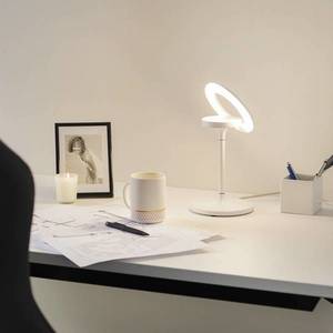 LTS Stolná lampa LED Filigree, otočná, biela vyobraziť