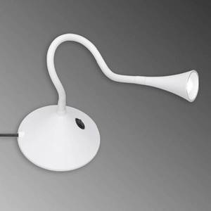 Reality Leuchten Flexibilná stolná LED lampa Viper v bielej vyobraziť