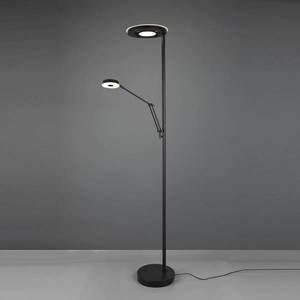 Trio Lighting LED stojacia lampa Barrie na čítanie, čierna vyobraziť