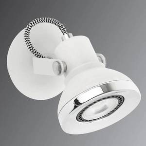 FARO BARCELONA Nástenné svietidlo Ring s LED v bielej vyobraziť