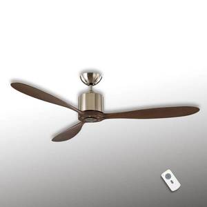 CasaFan Aeroplan Eco stropný ventilátor, chróm, orech vyobraziť
