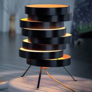 Domus Stolná lampa Cloq s dreveným tienidlom na lampu vyobraziť