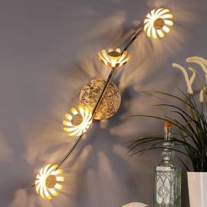 Eco-Light Nástenné LED svietidlo Bloom, 4-plameňové zlaté vyobraziť
