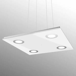 Evotec Štvorcové závesné LED svietidlo Pano, biele vyobraziť