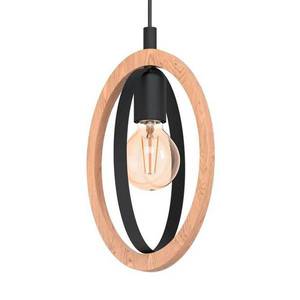 EGLO Závesná lampa Basildon z dreva/ocele, 1-plameňová vyobraziť