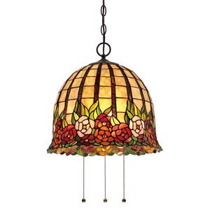 QUOIZEL Kvetinová Tiffany závesná lampa Rosecliffe vyobraziť