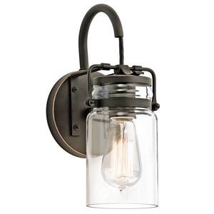 KICHLER Transparentné tienidlo – nástenná lampa Brinley vyobraziť