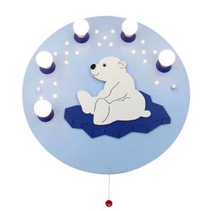 Elobra Nástenné svetlo Ľadový medveď, svetlomodré, 5-pl. vyobraziť