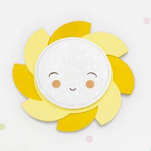 Elobra LED nástenné svietidlo Sun Starlight Smile, žlté vyobraziť