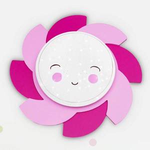 Elobra LED nástenné svietidlo Sun Starlight Smile, ružové vyobraziť
