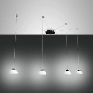 Fabas Luce Závesná lampa Arabella decentrálna 4-pl. biela vyobraziť