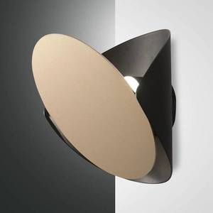 Fabas Luce Nástenné LED svietidlo Shield, čierno-zlaté vyobraziť