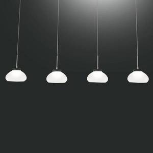 Fabas Luce Závesná lampa Arabella 4-plameňové v sérii, biela vyobraziť