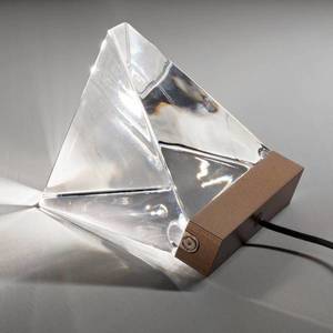 Fabbian Fabbian Tripla – krištáľová stolná lampa LED bronz vyobraziť
