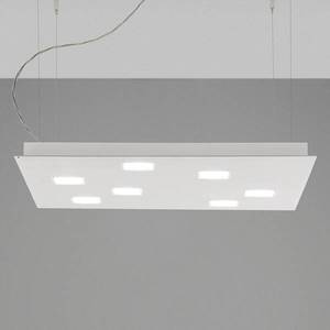 Fabbian Fabbian Quarter – biele LED závesné svietidlo 7-pl vyobraziť