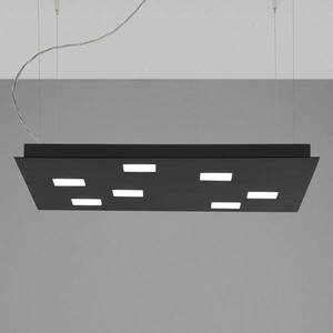 Fabbian Fabbian Quarter čierne LED závesné svietidlo 7-pl. vyobraziť