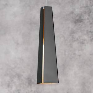 FARO BARCELONA Čierno zlatá hliníková závesná lampa Pluma, LED vyobraziť