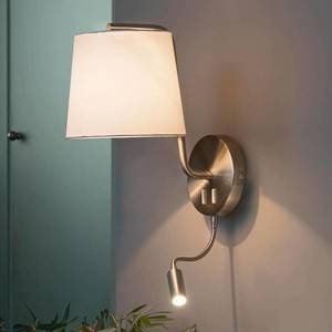 FARO BARCELONA Nástenné svietidlo Berni s LED lampou na čítanie vyobraziť