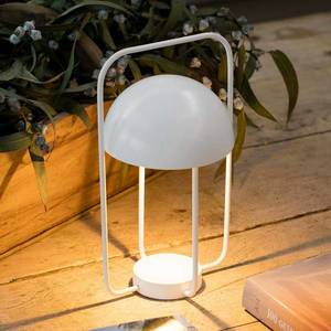 FARO BARCELONA Stolná lampa Jellyfish prenosná, s batériou, biela vyobraziť