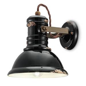 Ferroluce Keramická nástenná lampa C1693 v čiernej farbe v industriálnom štýle vyobraziť