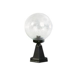 Albert Leuchten Soklové svietidlo čierne, s bublinkovým sklom vyobraziť