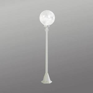 Albert Leuchten Chodníkové svietidlo biele, s bublinovým sklom vyobraziť