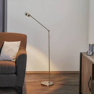 Knapstein Štíhla stojaca LED lampa Elegance, 3 kĺby, nikel vyobraziť