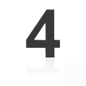Heibi Čísla domu ušľachtilá oceľ číslica 4 sivá vyobraziť