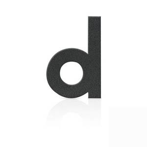 Heibi Čísla domu z ušľachtilej ocele písmeno d, sivé vyobraziť
