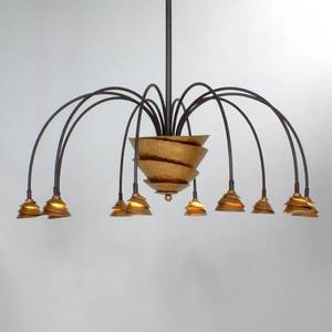 Holländer Závesné LED svietidlo Fontaine železo-hnedá-zlatá vyobraziť