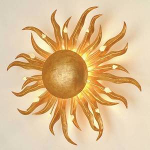 Holländer Nástenné svietidlo Slnko Ø 45 cm zlaté vyobraziť