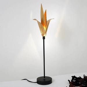 Holländer Stolná lampa Airone so zlatým kvetom vyobraziť
