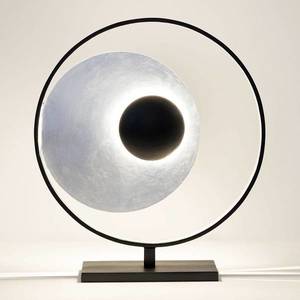 Holländer Stolná lampa Satellite strieborno-čierna 58 cm vyobraziť