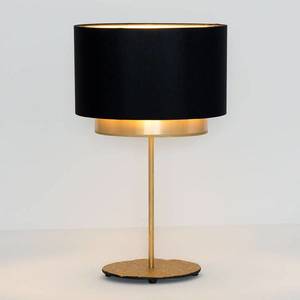 Holländer Stolná lampa Mattia, oválna, dvojitá, čierna/zlatá vyobraziť