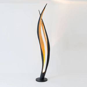 Holländer Stojacia lampa Barbone, hnedo-čierna, zlatá vyobraziť