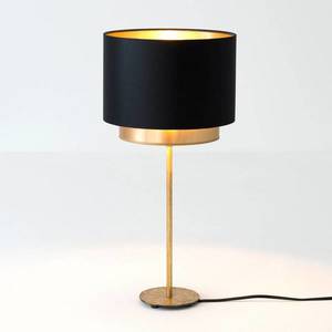 Holländer Stolová lampa Mattia, čierny/zlatý chintz vyobraziť
