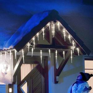 Konstsmide Christmas Svetelný záves LED cencúľ s 32 kužeľmi 7, 75 m vyobraziť