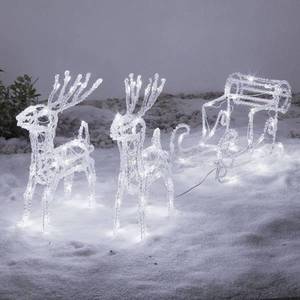 Konstsmide Christmas Iskrivá vonkajšia LED dekorácia Soby so saňami vyobraziť