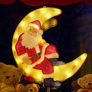 Konstsmide Christmas Okenný LED obraz Mikuláš na mesiaci vyobraziť