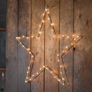 Konstsmide Christmas Kovová LED hviezda s časovačom, striebro vyobraziť