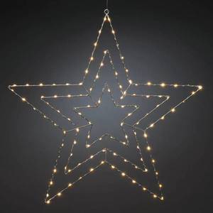 Konstsmide Christmas Strieborná hviezda LED 66 x 64 cm vyobraziť