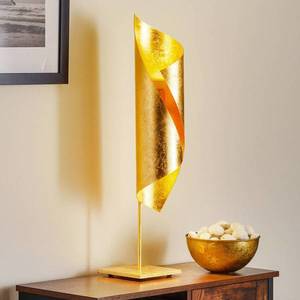 Knikerboker Stolová lampa Knikerboker Hué so zlatými listami, výška 70 cm vyobraziť