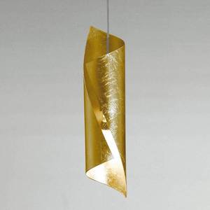 Knikerboker Knikerboker Hué LED závesná lampa 8x37 cm zlatý list vyobraziť